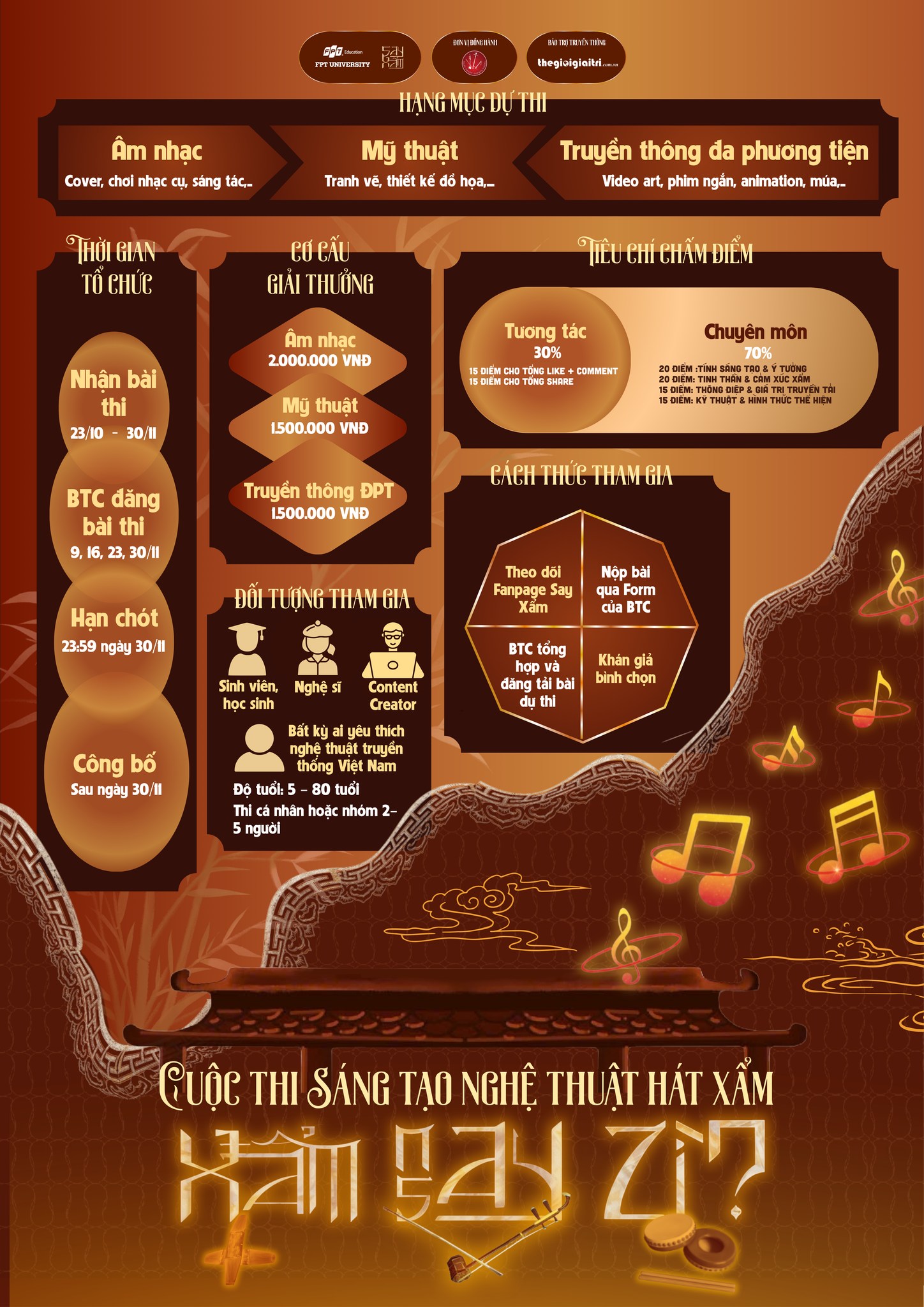 [TIN TỨC] CHÍNH THỨC KHỞI ĐỘNG CUỘC THI SÁNG TẠO NGHỆ THUẬT "XẨM NAY SAY ZÌ?"